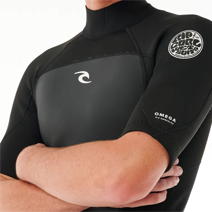 2024 Rip Curl Mens Omega 2mm Back Zip Shorty Wetsuit 11LMSP - Black